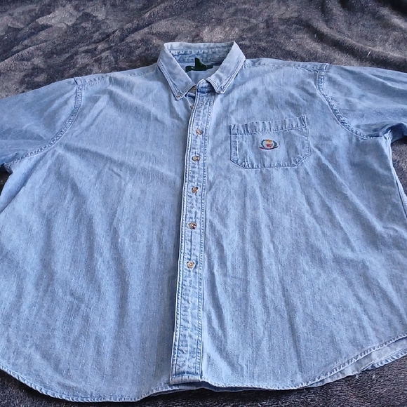 Hunt Club Light Blue Casual Button Down Shirt - Picture 1 of 6